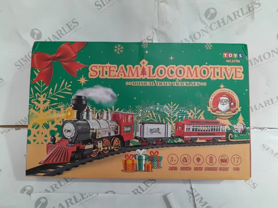 STEAM LOCOMOTIVE MUSICAL TRAIN TRACK SET 