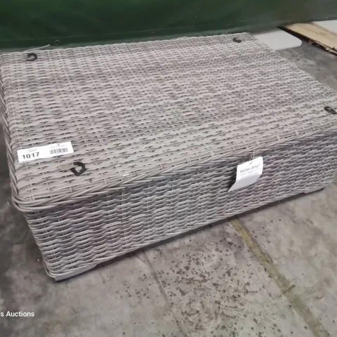 DESIGNER GREY RATTAN COFFEE TABLE