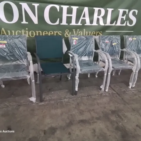 SET OF FIVE ANTONTONI STACKING GARDEN CHAIRS