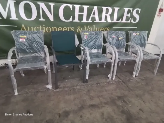 SET OF FIVE ANTONTONI STACKING GARDEN CHAIRS