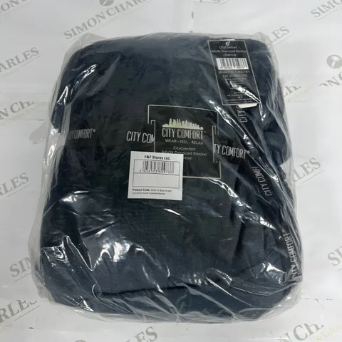 CITYCOMFORT OVERSIZED BLANKET IN CHARCOAL 