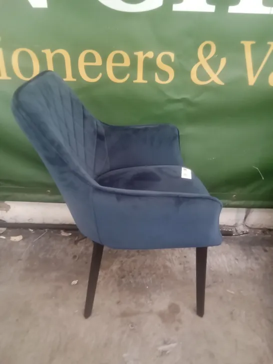 BLUE FABRIC DINING CHAIR 