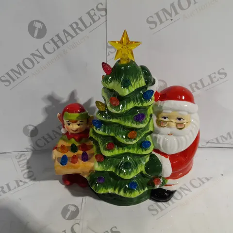 MR CHRISTMAS NOSTALGIC TREE WITH SANTA & ELF