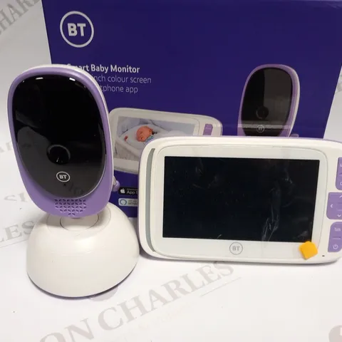 BOXED BT SMART BABY MONITOR WITH 5 INCH COLOUR SCREEN AND SMARTPHONE APP