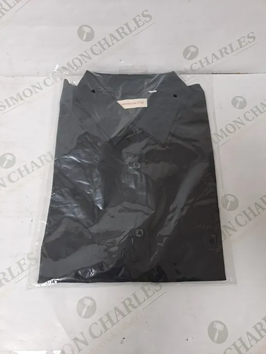 SEALED SET OF 7 BRAND NEW CORPORATIVE STYLE BLACK SHIRT - SMALL