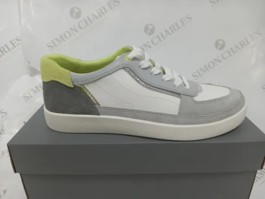 VIONIC LOW GREY & WHITE TRAINERS - SIZE 6