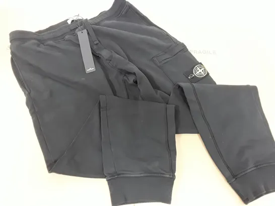 STONE ISLAND BLACK JOGGERS - XXL