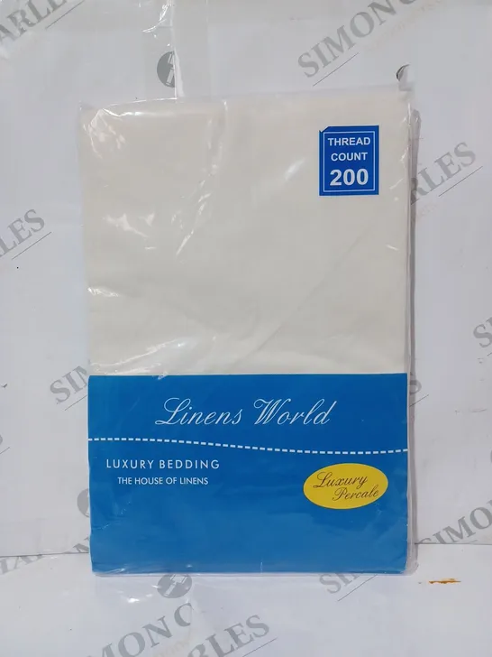 LINENS WORLD EGYPTIAN COTTON FITTED SHEET - SIZE UNSPECIFIED