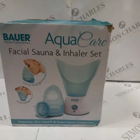 BOXED BAUER AQUA CARE FACIAL SAUNA AND INHALER SET