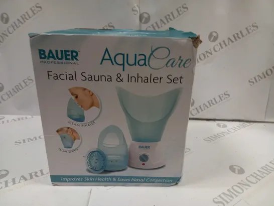 BOXED BAUER AQUA CARE FACIAL SAUNA AND INHALER SET