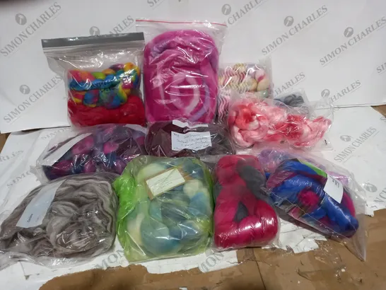 12 ASSORTED BAGS OF FABRIC 