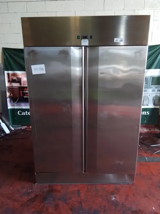 POLARIS COMMERCIAL SPA-TN-140 STAINLESS DOUBLE DOOR REFRIGERATED FOOD STORAGE UNIT