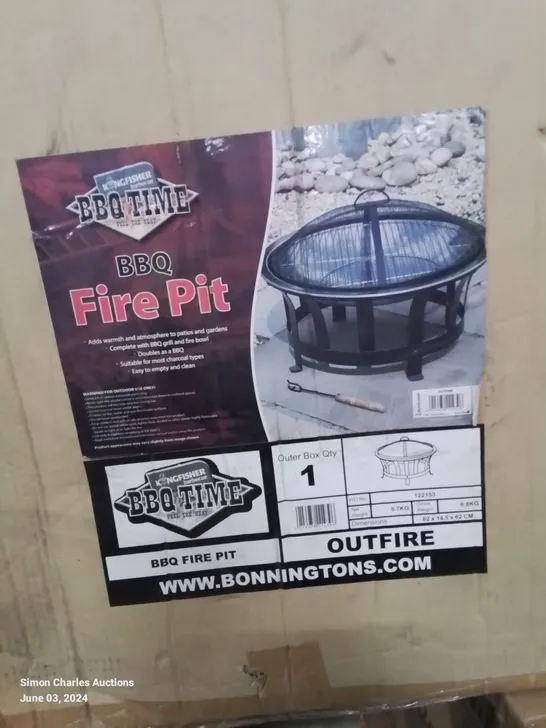 BOXED HERRINGTON STEEL FIRE PIT 