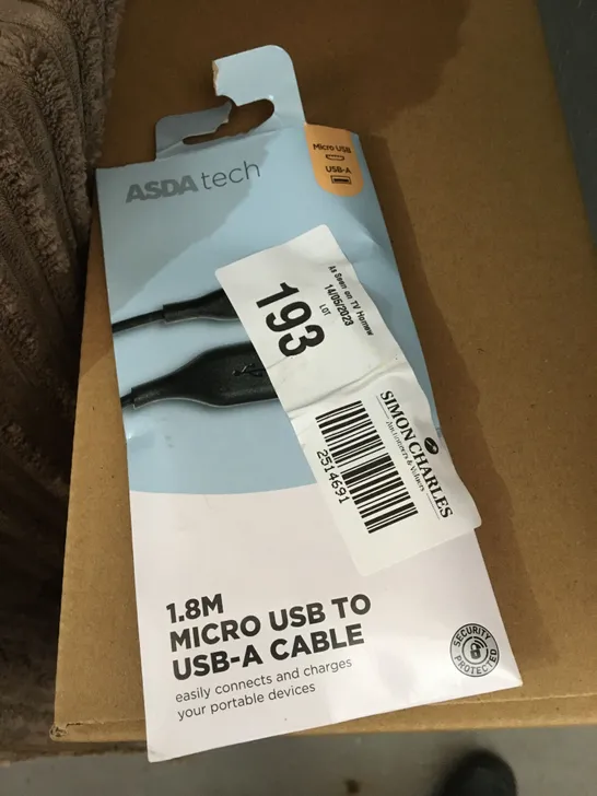 ASDA TECH 1.8 MICRO USB TO USB-A CABLE