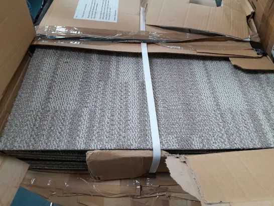 LARGE QUANTITY OF CARPET SQUARES IN BIEGE