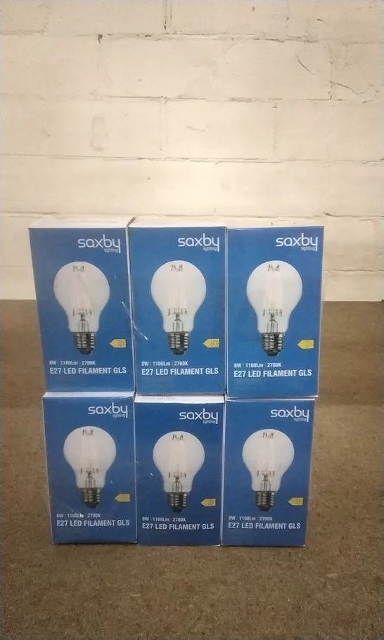 BOX OF 6 SAXBY E27 8W 1100LM DIMMABLE LED BULB 