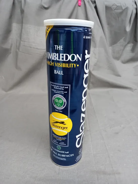 SLAZENGER -THE WIMBLEDON HIGH VISIBILITY BALL - X4 TENNIS BALLS