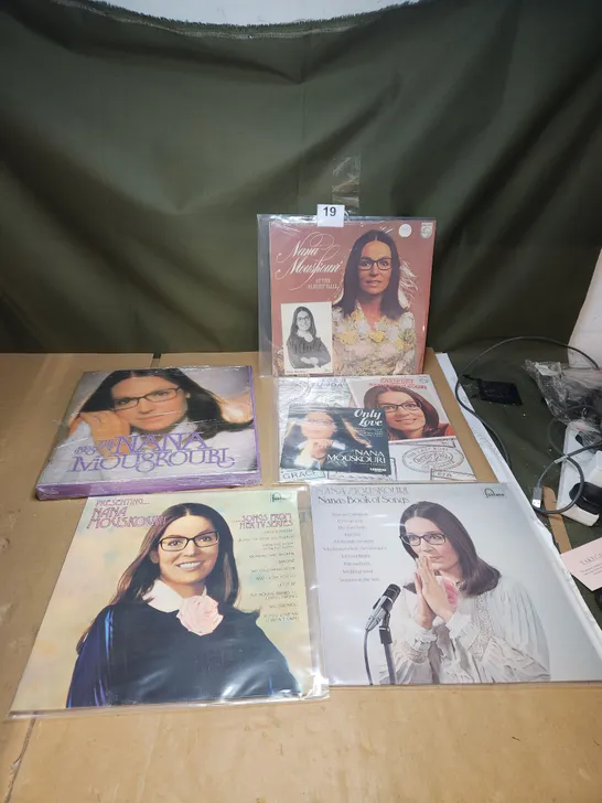 A COLLECTION OF 6 X NANA MOUSKOURI VINLY LPS, BOXSET ETC INCLUDING A SIGNED PHOTO.