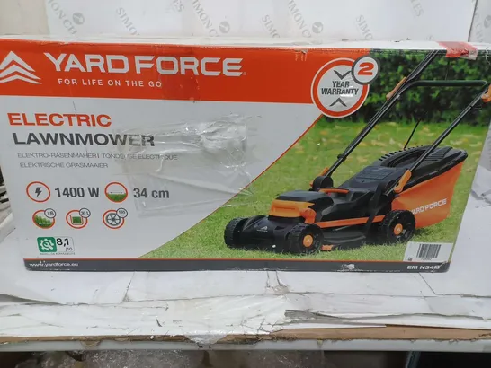 BOXED YARD FORCE ELECTRIC LAWNMOWER 