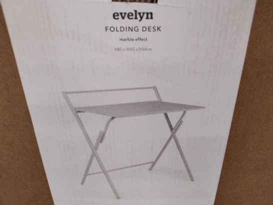 BOXED EVELYNFOLDING DESK IN MARBLE EFFECT - 1OF1