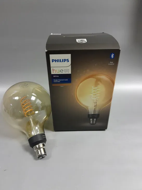 BOXED PHILIPS HUE WHITE SINGLE FILAMENT BULB - B22