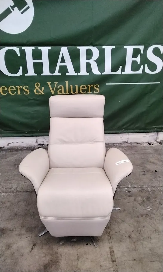 QUALITY BRITISH DESIGNED & MANUFACTURED G PLAN VARDE POWER RECLINER CHAIR CAMBRIDGE STONE LEATHER