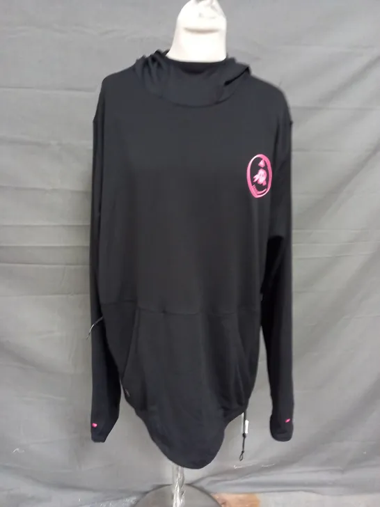 ADIDAS AEROREADY HOODED RUNNING JUMPER IN BLACK SIZE L