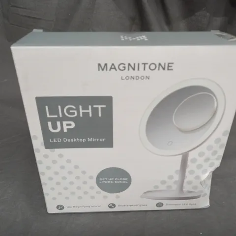 BOXED AND SEALED MAGNITUDE LONDON LIGHT UP LED DESKTOP MIRROR