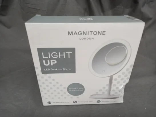 BOXED AND SEALED MAGNITUDE LONDON LIGHT UP LED DESKTOP MIRROR