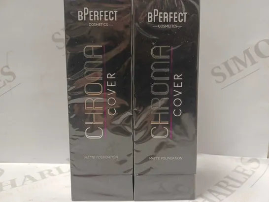 LOT OF 2 BPERFECT COSMETICS CHROMA COVER FOUNDATIONS  - N4 & W3