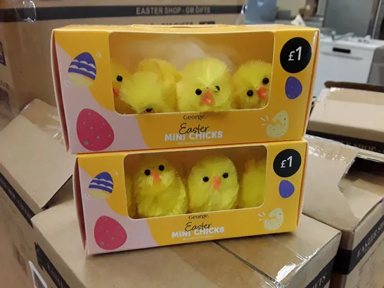 BOX CONTAINING APPROXIMATELY 18 BOXES EACH CONTAINING 12 SETS OF BRAND NEW EASTER MINI CHICKS 