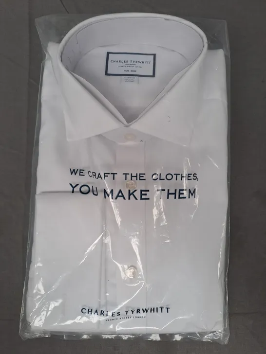 CHARLES TYRWHITT CLASSIC FIT SHIRT IN WHITE SIZE 16.5/35INCH