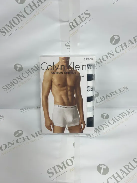 CALVIN KLEIN 3PC CLASSIC TRUNKS IN BLACK SIZE LARGE