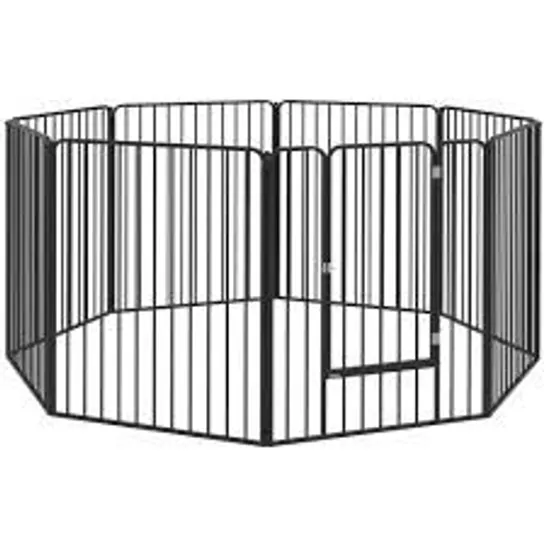 BOXED PAWHUT 100CM 8 PANELS HEAVY DUTY DOG PEN, PET PLAYPEN FOR INDOORS, OUTDOORS, SMALL, MEDIUM, LARGE DOGS