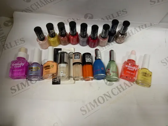 ASSORTMENT OF NAIL LACQUER PREMIUM BRANDS APPROX 20 ITEMS 