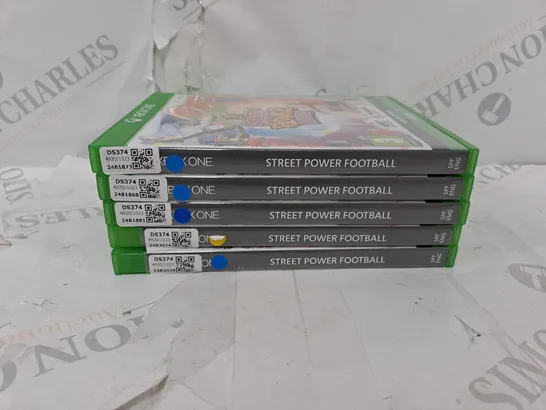 LOT OF 5 SEALED STREET POWER FOOTBALL MICROSOFT XBOX ONE GAMES 