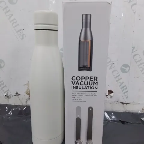 BOXED COPP3R VACUUM INSULATION BOTTLE IN WHITE