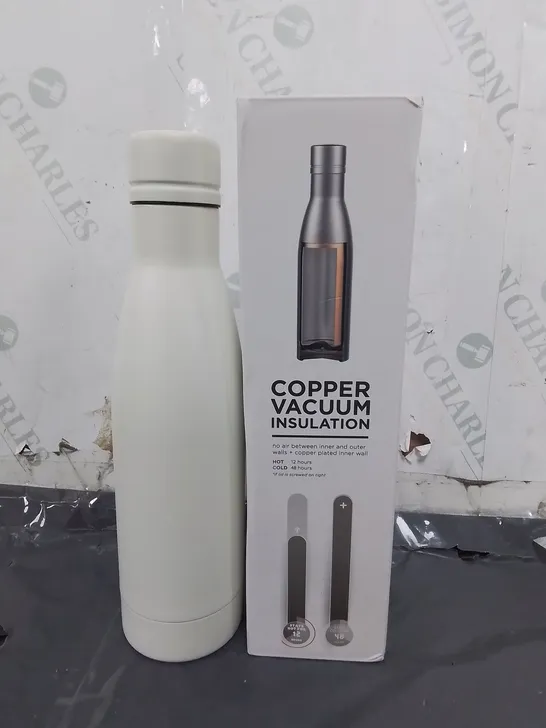 BOXED COPP3R VACUUM INSULATION BOTTLE IN WHITE