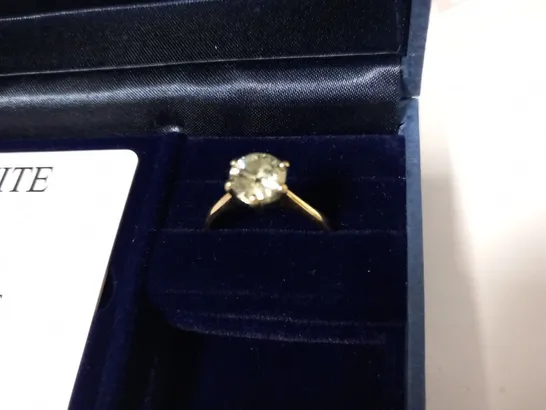 BOXED MOISSANITE 9CT GOLD 1.50CT EQ SOLITAIRE RING