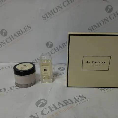 JO MALONE SET OF LIME BASIL BATH OIL 30ML, AND PEONY AND BLUSH SUEDE BODY CREME 50ML 