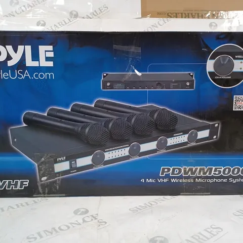 BOXED PDWM5000 4 MIC VHF WIRELESS MICROPHONE SYSTEM