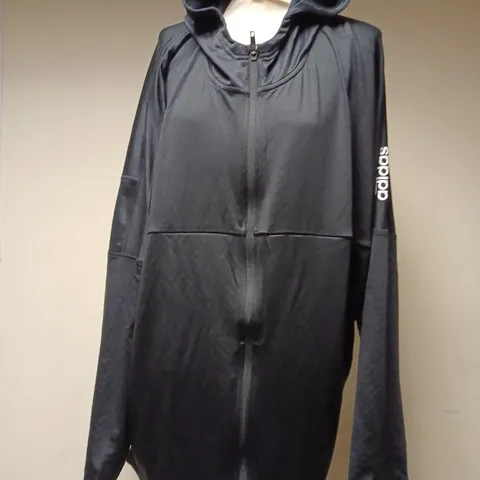 ADIDAS WORKOUT WARM FULL-ZIP HOODIE MENS - BLACK 2XL