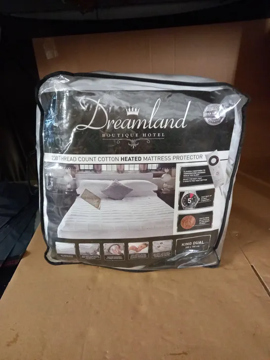 DREAMLAND BOUTIQUE HOTEL 200TC COTTON HEATED MATTRESS PROTECTOR