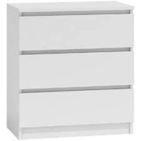 BOX 1 OF 2 ONLY CARLTON 3 & 3 DRAWER CHEST 126cm WHITE MATT