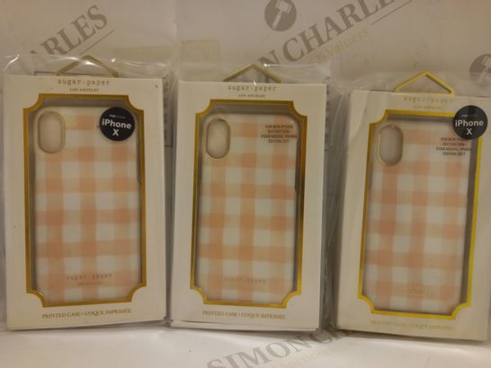 LOT OF APPROX 10 INCIPIO ASSORTED IPHONE CASES - PINK/WHITE PATTERN