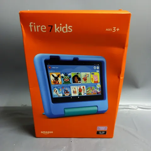 BOXED AND SEALED AMAZON FIRE 7 KIDS TABLET FROM AGES 3+ 16GB PURPLE CASE