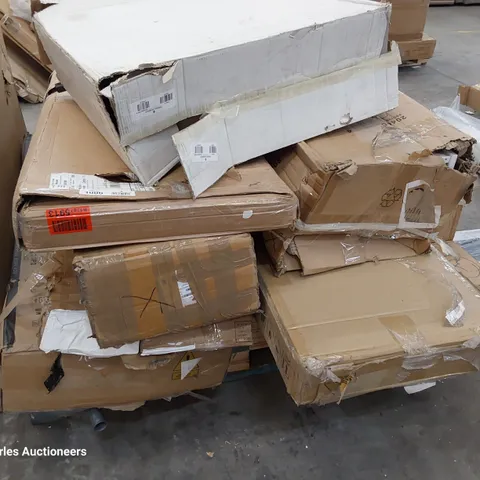 PALLET OF ASSORTED BOXED FURNITURE PARTS, MAINLY BED PARTS