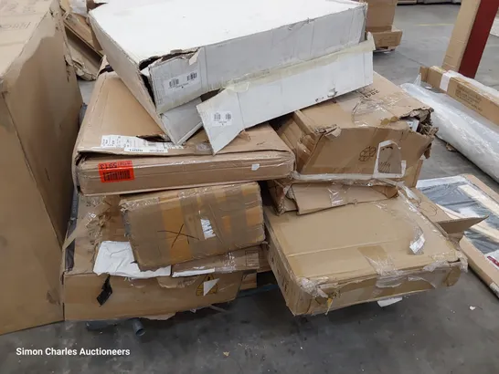 PALLET OF ASSORTED BOXED FURNITURE PARTS, MAINLY BED PARTS