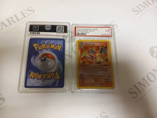 2 CASED 1ST EDITION CHARIZARD POKEMON CARD PROXY- THESE CARDS ARE NOT OFFICIAL CARD