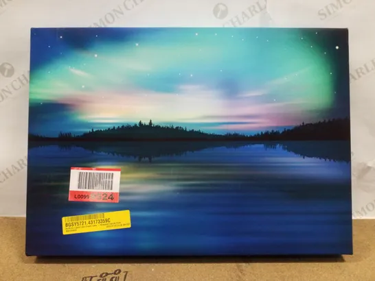 NORTHERN LIGHTS LAKE DREAM  - WRAPPED CANVAS PRINT 